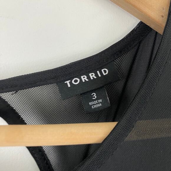 NWT Torrid Scuba Mini Dress with Illusion Neck 3X — Romantic - Picture 6 of 9